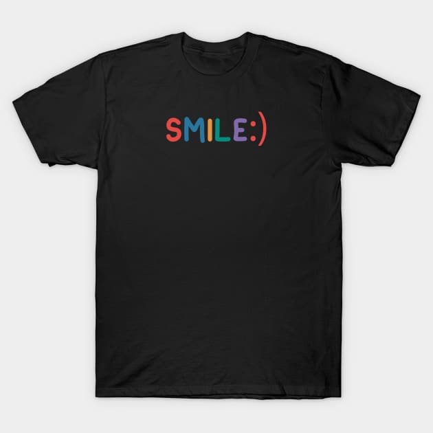 smiley text T-Shirt by teemarket